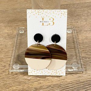 Acrylic Circle Drop Earrings